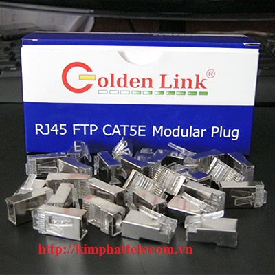 Đầu bấm mạng-Modular Plug Golden Link CAT5E FTP